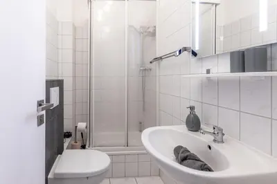 Ein Badezimmer in der Unterkunft Ferienwohnung zum rost'gen Potte III