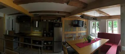 Küche/Küchenzeile in der Unterkunft Ferienhaus Schloßblick