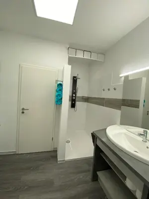 Ein Badezimmer in der Unterkunft Alte Molkerei FeWo 2
