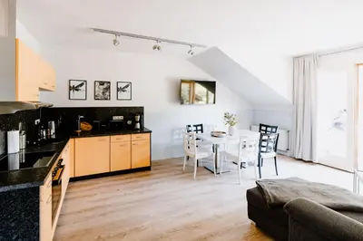 Küche/Küchenzeile in der Unterkunft Ferienwohnung Waldgasthaus Armeleuteberg