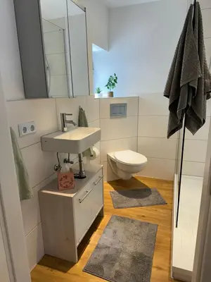 Ein Badezimmer in der Unterkunft Ferienwohnung Neue Quickbox