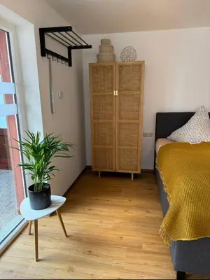 Ein Sitzbereich in der Unterkunft Ferienwohnung Neue Quickbox