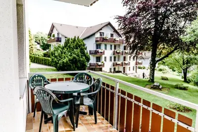Ein Garten an der Unterkunft Bocksbergblick Fewo BB 02