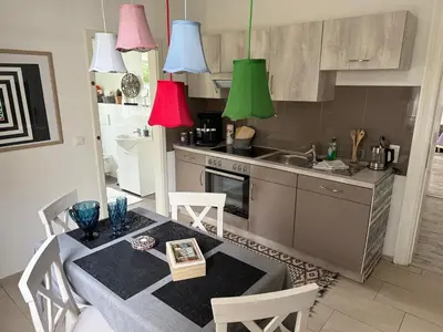 Küche/Küchenzeile in der Unterkunft Ferienwohnung Roxana Stadtkern von Quedlinburg 55qm