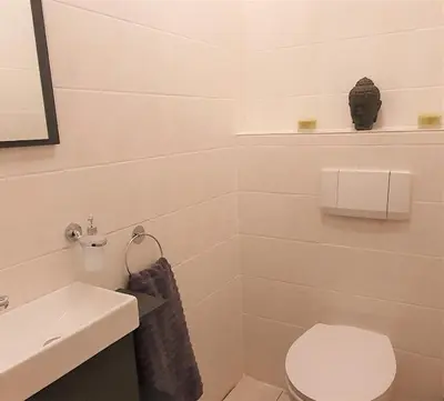Ein Badezimmer in der Unterkunft Domizil an der Huysburg