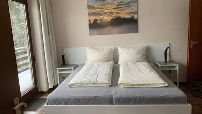 Ein Bett oder Betten in einem Zimmer der Unterkunft Pension Harzkieker