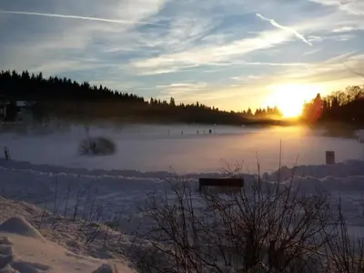 Wohnung am Seeufer in Hahnenkle im Winter