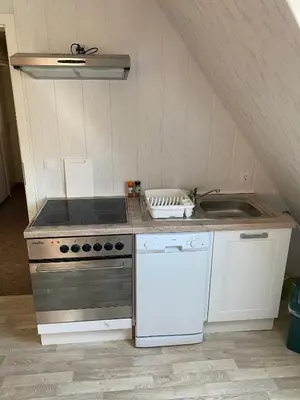 Küche/Küchenzeile in der Unterkunft Ferienwohnung Meilerplatz – Familienfreundliche Ferienwohnung für max. 4 Personen in Bad Lauterberg am Harz