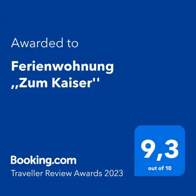 Ein Zertifikat, Auszeichnung, Logo oder anderes Dokument, das in der Unterkunft Ferienwohnung ,,Zum Kaiser'' ausgestellt ist
