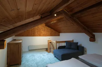 Ein Bett oder Betten in einem Zimmer der Unterkunft Waldgasthaus & Pension Christianental