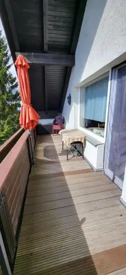 Ein Balkon oder eine Terrasse in der Unterkunft Haus Rehblick 2