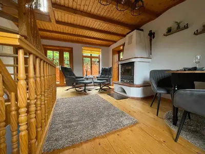 Ein Sitzbereich in der Unterkunft Ferienhaus Nicole