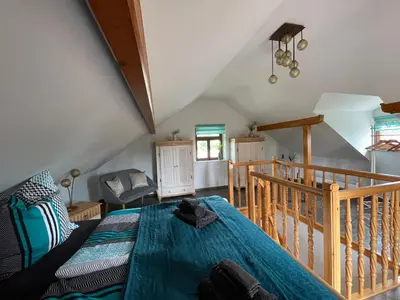 Ein Sitzbereich in der Unterkunft Ferienhaus Nicole