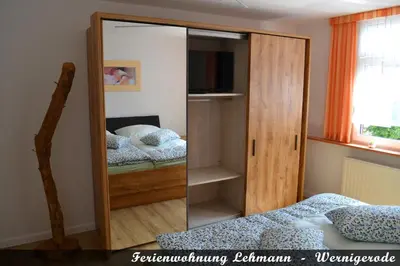 Ein Bett oder Betten in einem Zimmer der Unterkunft Ferienwohnung Lehmann - Wernigerode