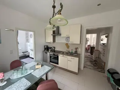 Küche/Küchenzeile in der Unterkunft Ferienwohnung Roman Stadtkern von Quedlinburg 80qm