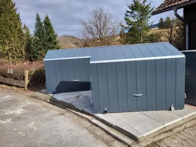 Das Gebäude in dem sich die Ferienwohnung befindet