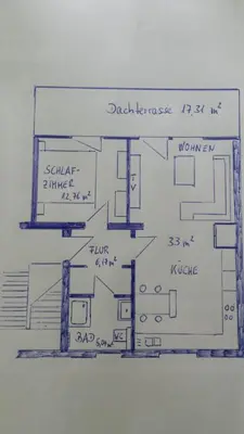 Grundriss der Unterkunft Ferienwohnung Lechsner
