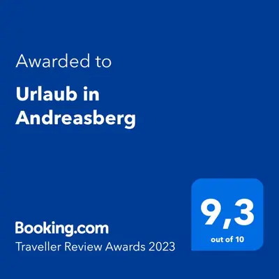 Ein Zertifikat, Auszeichnung, Logo oder anderes Dokument, das in der Unterkunft Urlaub in Andreasberg ausgestellt ist