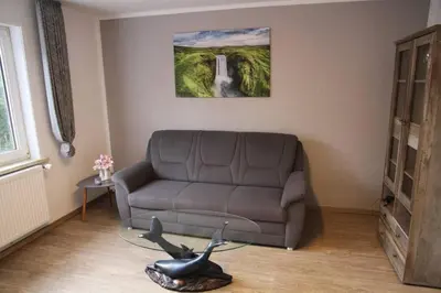 Ein Sitzbereich in der Unterkunft Wohnung Julius 1