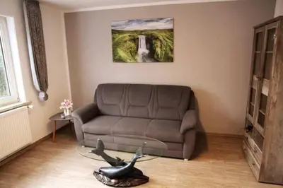 Ein Sitzbereich in der Unterkunft Wohnung Julius 3