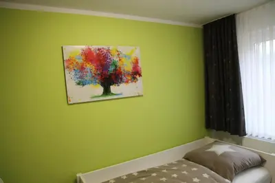 Ein Bett oder Betten in einem Zimmer der Unterkunft Wohnung Julius 1