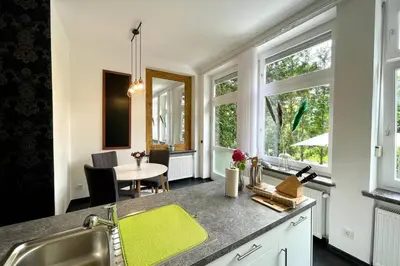 Ein Sitzbereich in der Unterkunft Villa Einhorn: Altstadt Loft mit privater Terrasse