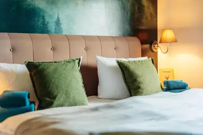 Ein Bett oder Betten in einem Zimmer der Unterkunft Hyggeglück Braunlage