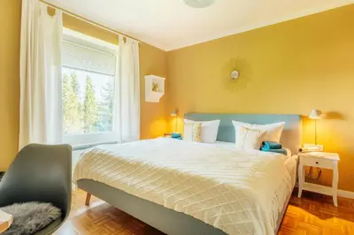 Ein Bett oder Betten in einem Zimmer der Unterkunft Hyggeglück Braunlage
