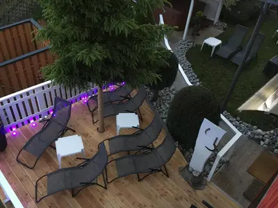 Ein Balkon oder eine Terrasse in der Unterkunft Harmonie Hotel Rust