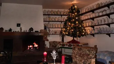 Ein Sitzbereich in der Unterkunft Haus Brigitte