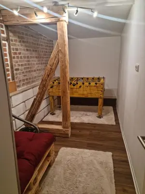 Ein Sitzbereich in der Unterkunft Ferienhaus Heider II