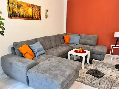 Ein Sitzbereich in der Unterkunft FeWo Villa - Mitten im Herz Goslar
