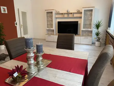 Ein Sitzbereich in der Unterkunft FeWo Villa - Mitten im Herz Goslar