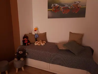 Ein Bett oder Betten in einem Zimmer der Unterkunft Ferienwohnung Quedlinburg