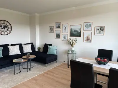 Ein Sitzbereich in der Unterkunft Bergliebe