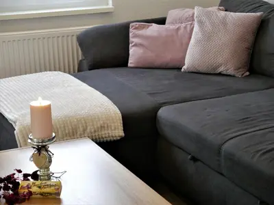 Ein Sitzbereich in der Unterkunft FeWo Weitblick #Innenstadtnähe #Einkaufen #XBox #Netflix von Harztraveler