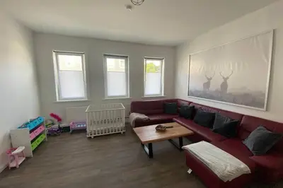 Ein Sitzbereich in der Unterkunft Ferienwohnung im Harz