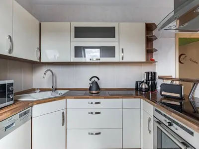 Küche/Küchenzeile in der Unterkunft gemütliche Ferienwohnung in Cattenstedt