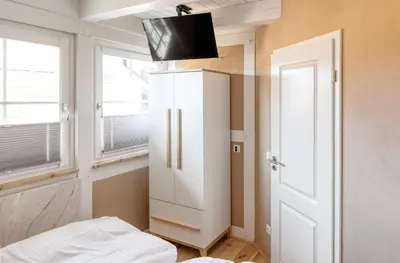 Ein Bett oder Betten in einem Zimmer der Unterkunft Fachwerkhaus auf dem Schlossberg