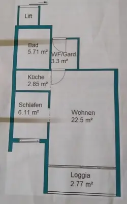 Grundriss der Unterkunft Aussicht