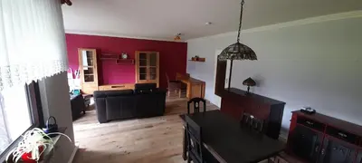 Ein Sitzbereich in der Unterkunft Ferienwohnung Kück-Theodor-Hein-Str.