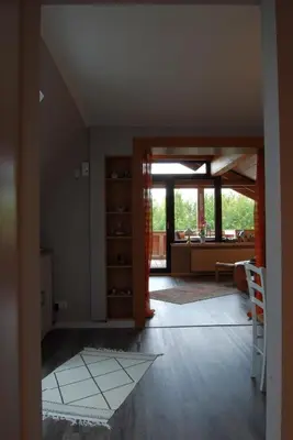 Ein Sitzbereich in der Unterkunft Haus Larrelt