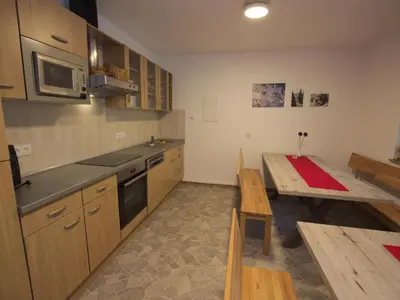 Küche/Küchenzeile in der Unterkunft Ferienwohnung im Haus Schiefertal, Wieda