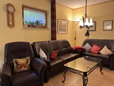 Ein Sitzbereich in der Unterkunft Ferienwohnung, Clausthal-Zellerfeld