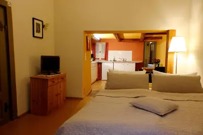 Ein Bett oder Betten in einem Zimmer der Unterkunft Ferienwohnung Im Damm - private Terrasse