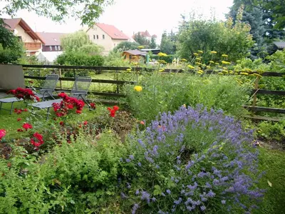 Ein Garten an der Unterkunft Ferienwohnung Markert