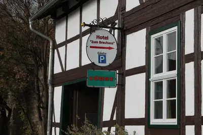 Ein Zertifikat, Auszeichnung, Logo oder anderes Dokument, das in der Unterkunft Hotel zum Brauhaus ausgestellt ist