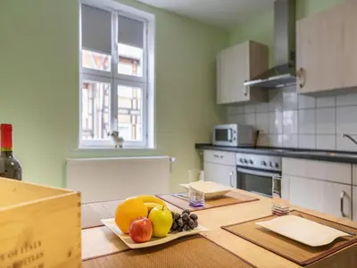Küche/Küchenzeile in der Unterkunft Ferienwohnung Schlossblick, Wernigerode