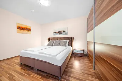 Ein Bett oder Betten in einem Zimmer der Unterkunft EUPHORAS - Gemütliches Apartment in Bad Harzburg - 73 qm - 3 Zimmer