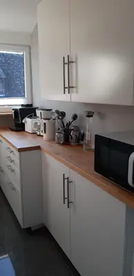 Küche/Küchenzeile in der Unterkunft Ferienwohnung Harzer Wolf in Goslar/Sudmerberg